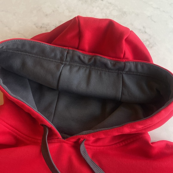 Men’s The North Face hoodie.  Red and gray. Size XL - Picture 5 of 6